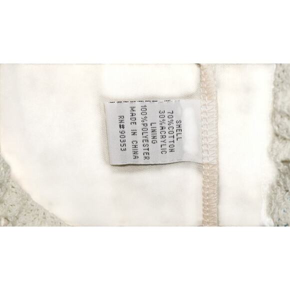 Rebellion Again Blue Cream Crochet Knit Two Piece Set Tank Top & Shorts Size L - Picture 7 of 9